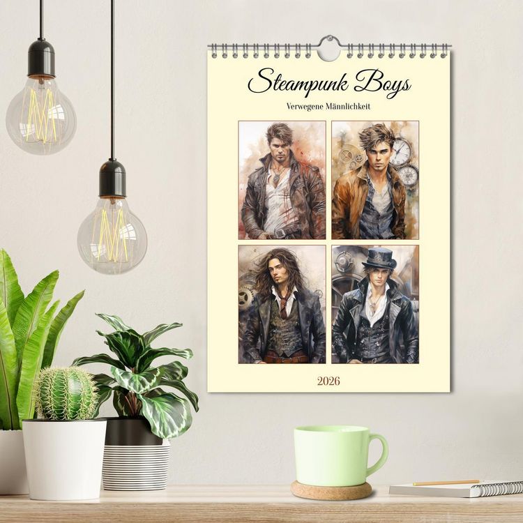 Produktbild: Steampunk Boys. Verwegene M&auml;nnlichkeit (Wandkalender 2026 DIN A4 hoch), CALVENDO Monatskalender