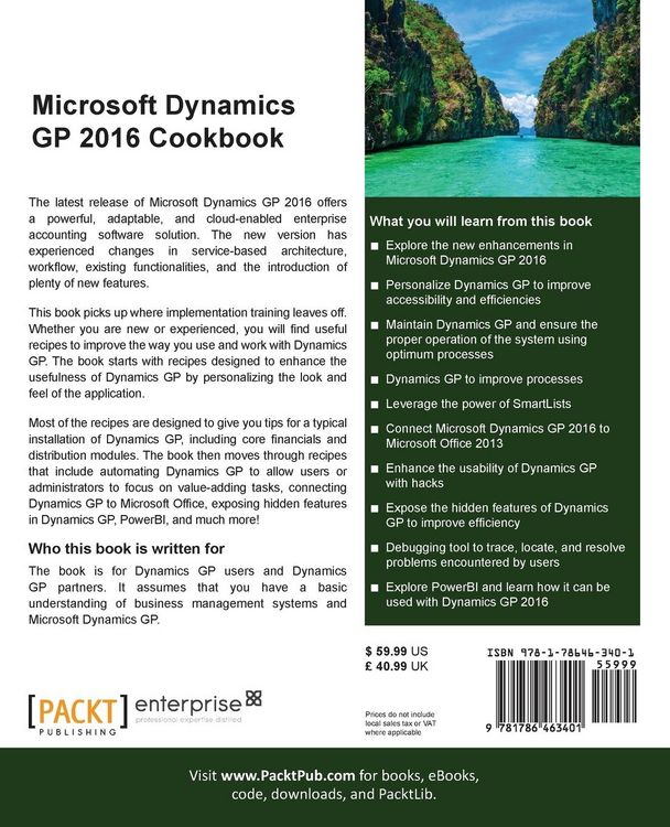 Produktbild: Microsoft Dynamics GP 2016 Cookbook