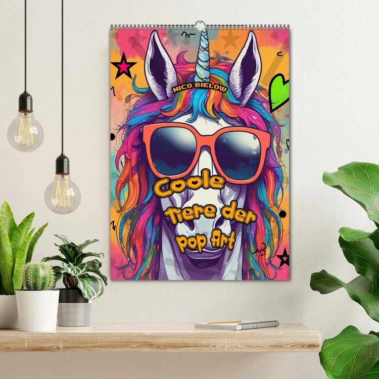 Produktbild: Coole Tiere der Pop Art (Wandkalender 2026 DIN A2 hoch), CALVENDO Monatskalender