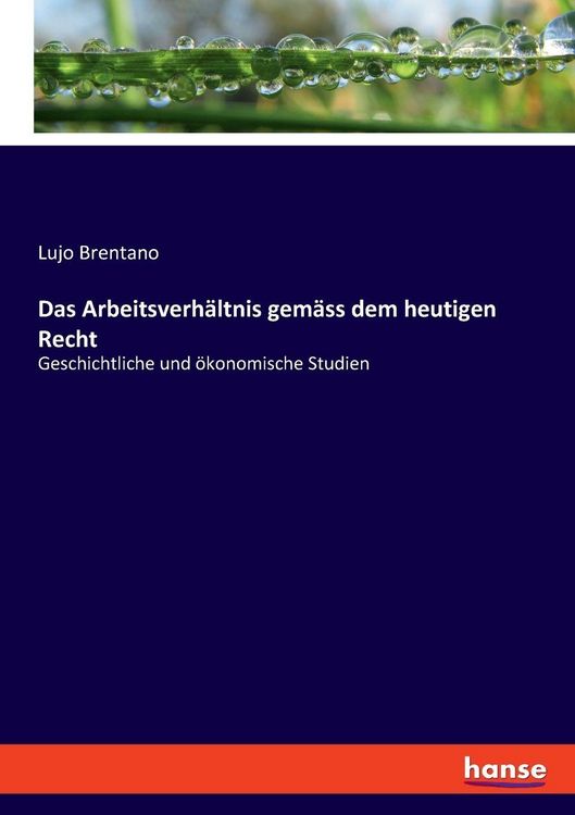 Produktbild: Das Arbeitsverh&auml;ltnis gem&auml;ss dem heutigen Recht