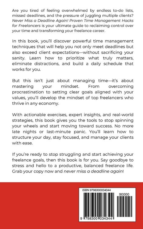 Produktbild: Never Miss a Deadline Again! Proven Time Management Hacks for Freelancers
