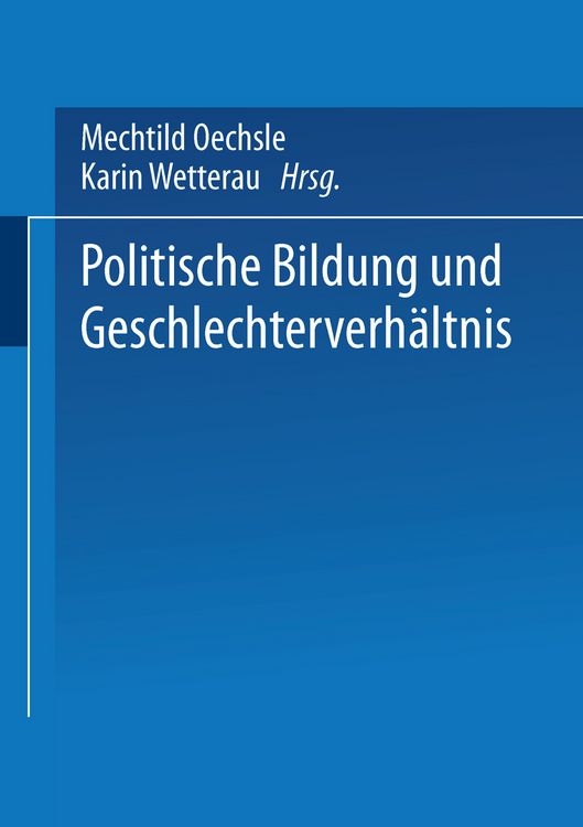 Produktbild: Politische Bildung und Geschlechterverh&auml;ltnis