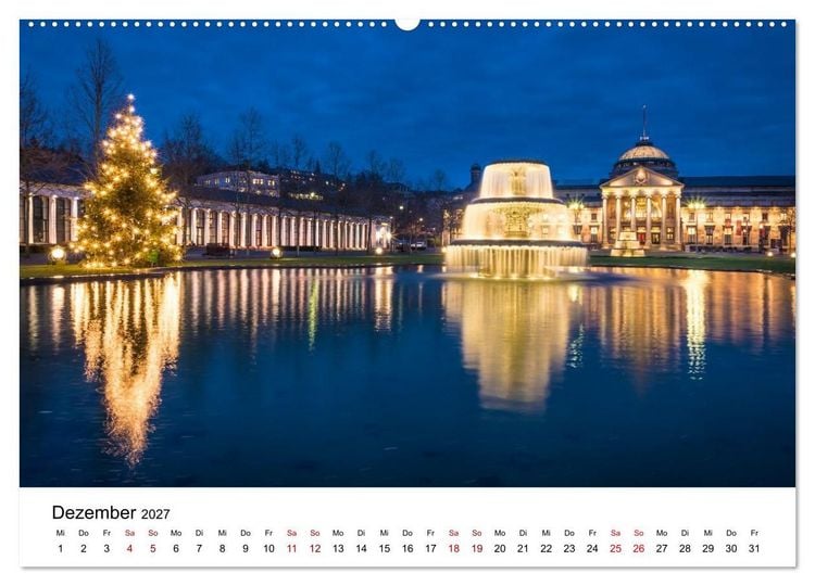 Produktbild: Wiesbadener Impressionen (hochwertiger Premium Wandkalender 2027 DIN A2 quer), Kunstdruck in Hochglanz