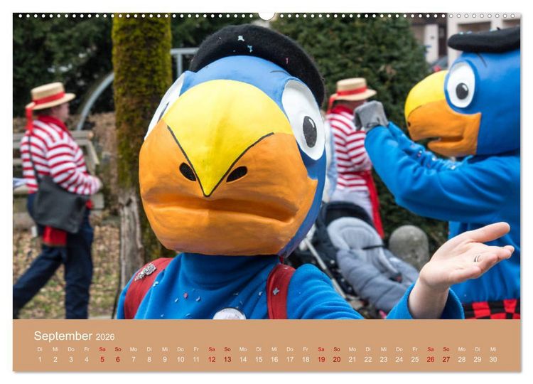 Produktbild: S ganz Johr Fasnacht (Wandkalender 2026 DIN A2 quer), CALVENDO Monatskalender