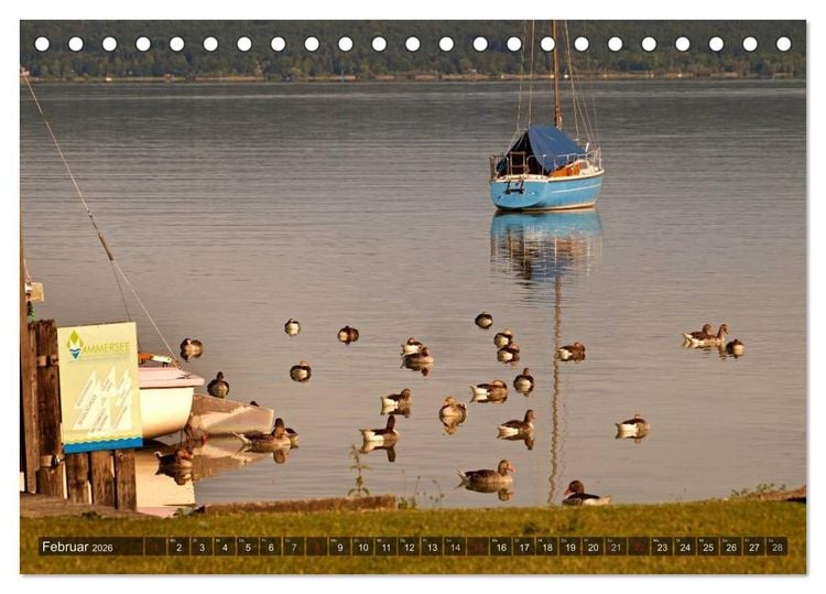 Produktbild: Seest&auml;rke - Der Ammersee (Tischkalender 2026 DIN A5 quer), CALVENDO Monatskalender