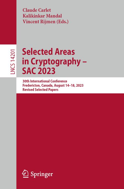 Produktbild: Selected Areas in Cryptography &ndash; SAC 2023