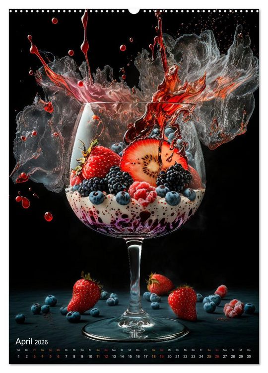 Produktbild: Desserts - S&uuml;&szlig;e K&ouml;stlichkeiten zum Dahinschmelzen (hochwertiger Premium Wandkalender 2026 DIN A2 hoch), Kunstdruck in Hochglanz
