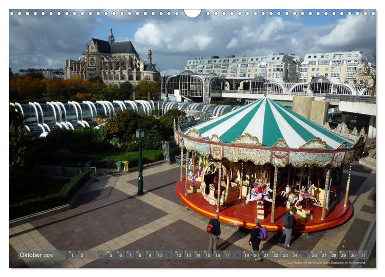 Produktbild: Paris Highlights Wandkalender 2026 DIN A3 quer (Wandkalender 2026 DIN A3 quer), CALVENDO Monatskalender