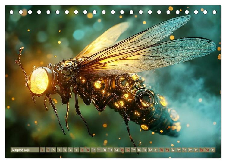 Produktbild: Die fantastische Welt der Steampunk-Insekten (Tischkalender 2026 DIN A5 quer), CALVENDO Monatskalender