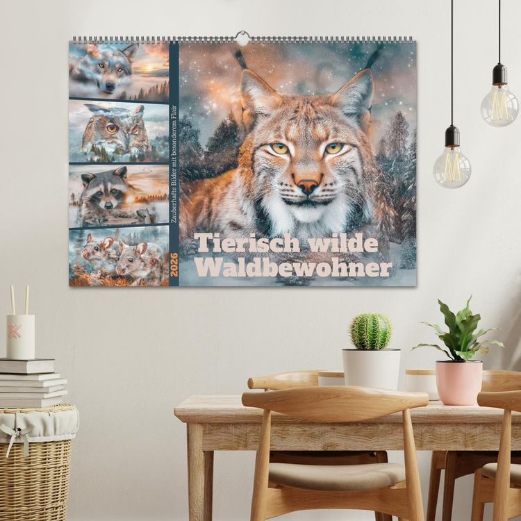 Produktbild: Tierisch wilde Waldbewohner (Wandkalender 2026 DIN A2 quer), CALVENDO Monatskalender