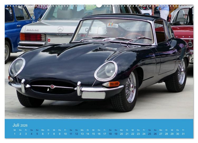Produktbild: Jaguar E-Type Memorial (Wandkalender 2026 DIN A2 quer), CALVENDO Monatskalender