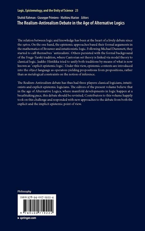 Produktbild: The Realism-Antirealism Debate in the Age of Alternative Logics