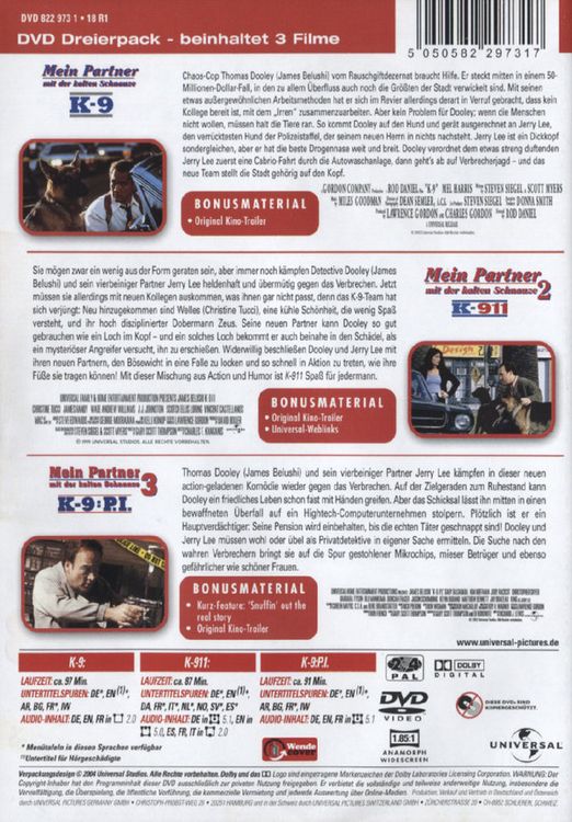 Produktbild: K-9/K-911/K-9: P.I. - Mein Partner mit der kalten Schnauze [3 DVDs]