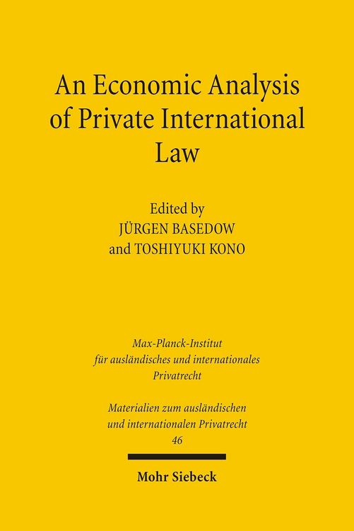 Produktbild: An Economic Analysis of Private International Law