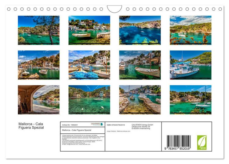 Produktbild: Mallorca - Cala Figuera Spezial (Wandkalender 2026 DIN A4 quer), CALVENDO Monatskalender