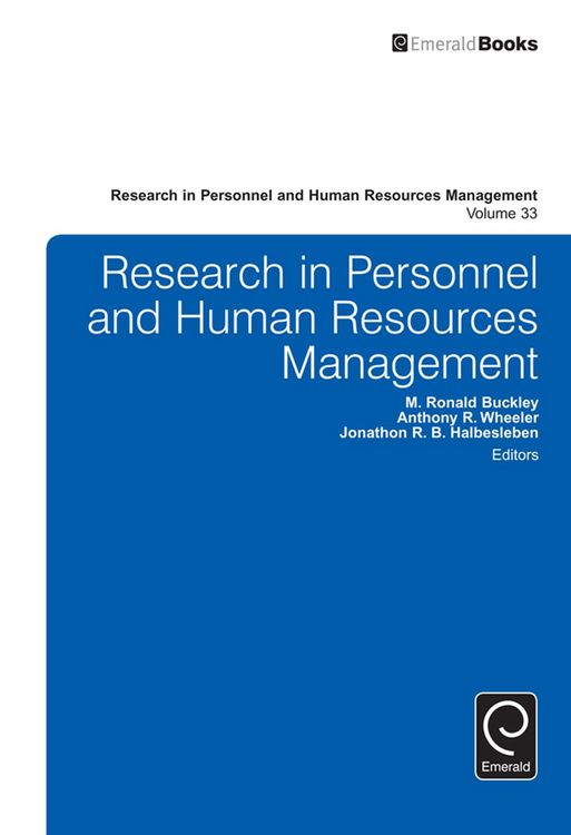 Produktbild: Research in Personnel and Human Resources Management