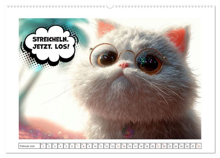 Produktbild: Katzenhumor im Blick (hochwertiger Premium Wandkalender 2026 DIN A2 quer), Kunstdruck in Hochglanz
