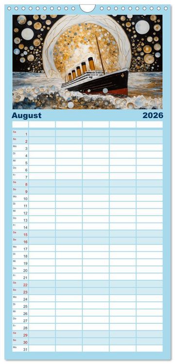 Produktbild: Familienplaner 2026 - N&auml;chtliche Traumwelten mit 5 Spalten (Wandkalender, 21 x 45 cm) CALVENDO