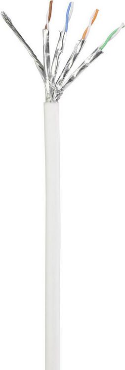 Produktbild: Renkforce RF-5462396 RJ45 Patchkabel CAT 6a S/FTP 20.00 m Wei&szlig; mit Rastnasenschutz, Flammwidrig 1 St.
