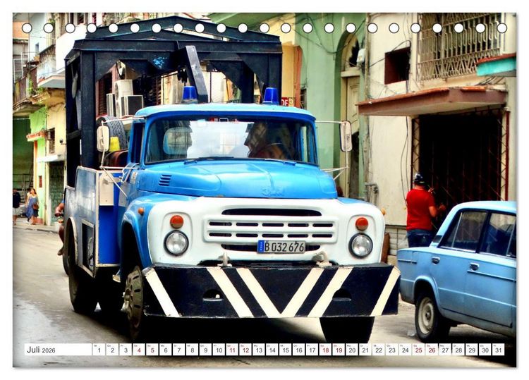 Produktbild: LKW Oldtimer der UdSSR - Sowjetische Lastkraftwagen in Kuba (Tischkalender 2026 DIN A5 quer), CALVENDO Monatskalender