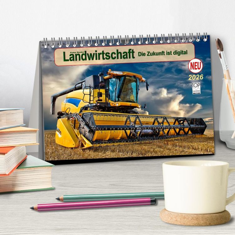 Produktbild: Landwirtschaft - die Zukunft ist digital (Tischkalender 2026 DIN A5 quer), CALVENDO Monatskalender