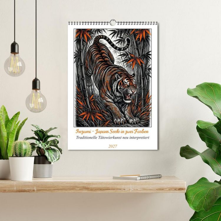 Produktbild: Irezumi - Japans Seele in zwei Farben (Wandkalender 2027 DIN A3 hoch), CALVENDO Monatskalender