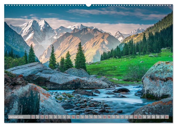 Produktbild: Kirgistan Bergparadies in Zentralasien (Wandkalender 2026 DIN A2 quer), CALVENDO Monatskalender