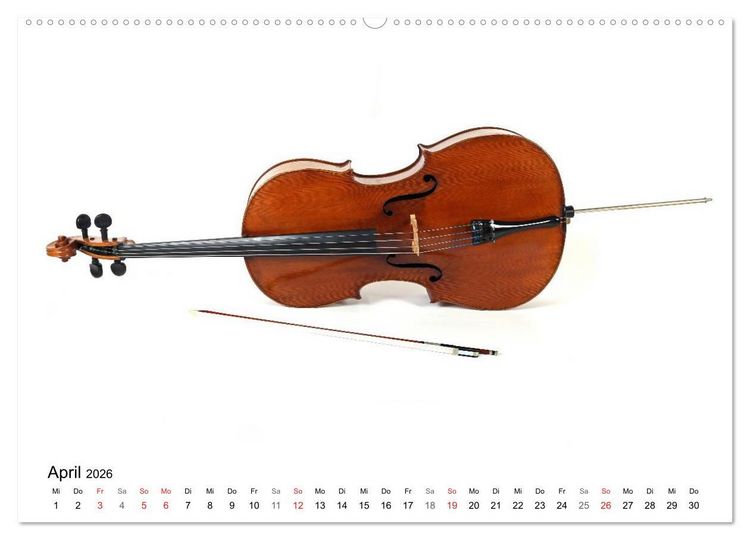 Produktbild: Musik ist mein Leben (hochwertiger Premium Wandkalender 2026 DIN A2 quer), Kunstdruck in Hochglanz
