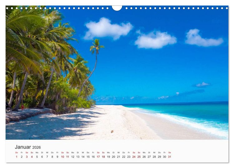 Produktbild: Malediven - Die sch&ouml;nsten Str&auml;nde der Welt. (Wandkalender 2026 DIN A3 quer), CALVENDO Monatskalender