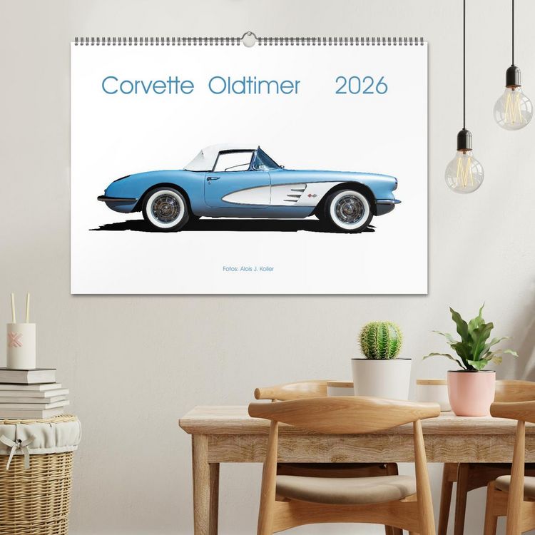 Produktbild: Corvette Oldtimer 2026 (Wandkalender 2026 DIN A2 quer), CALVENDO Monatskalender