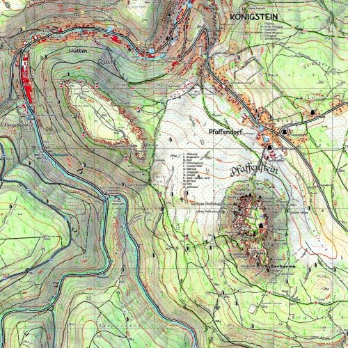 Produktbild: Festung K&ouml;nigstein und die Tafelberge 1:10000
