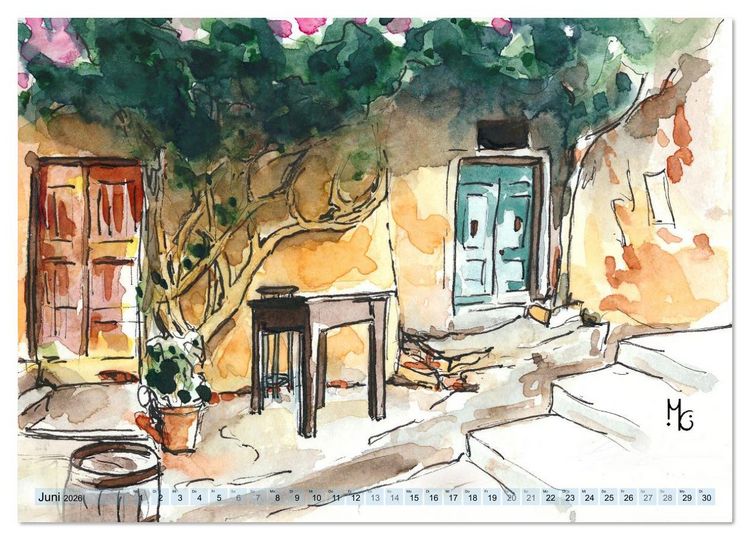 Produktbild: Isola d'Elba - Acquerelli (Wandkalender 2026 DIN A2 quer), CALVENDO Monatskalender