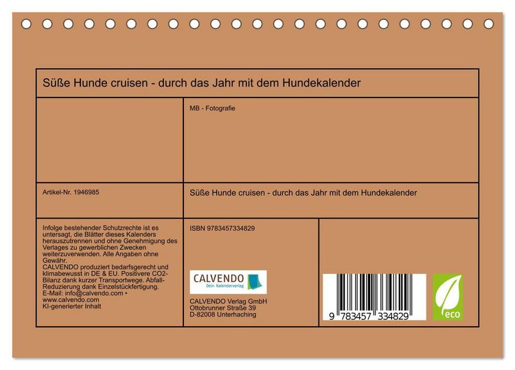 Produktbild: S&uuml;&szlig;e Hunde cruisen - durch das Jahr mit dem Hundekalender (Tischkalender 2026 DIN A5 quer), CALVENDO Monatskalender