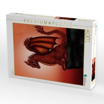 Produktbild: CALVENDO Puzzle Feuer Drache | 1000 Teile Lege-Gr&ouml;&szlig;e 64x48cm Foto-Puzzle f&uuml;r gl&uuml;ckliche Stunden