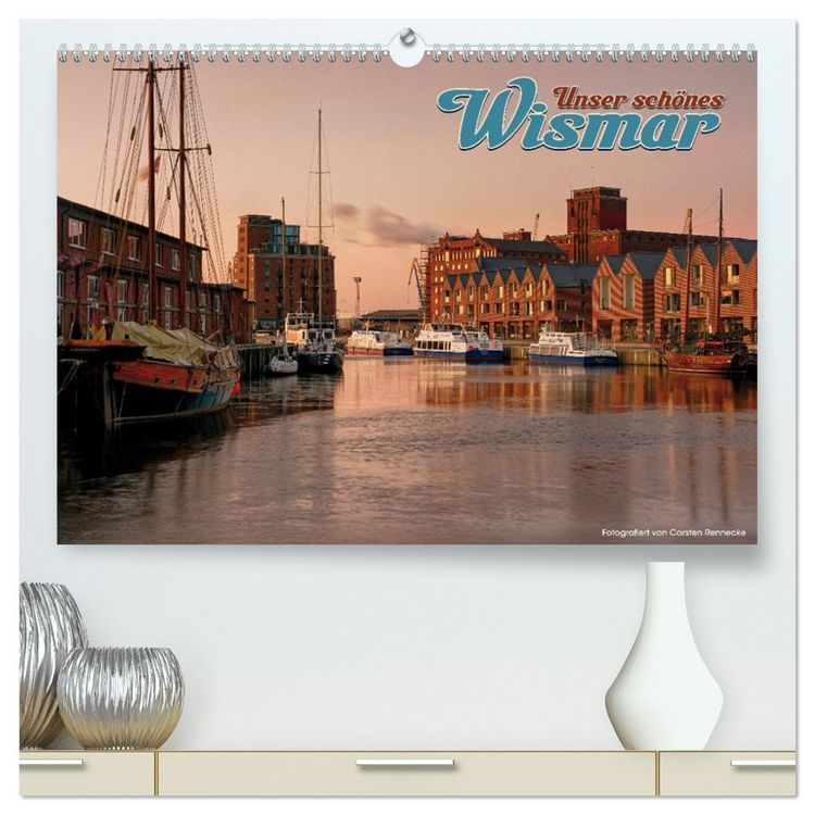 Produktbild: Unser sch&ouml;nes Wismar (hochwertiger Premium Wandkalender 2026 DIN A2 quer), Kunstdruck in Hochglanz