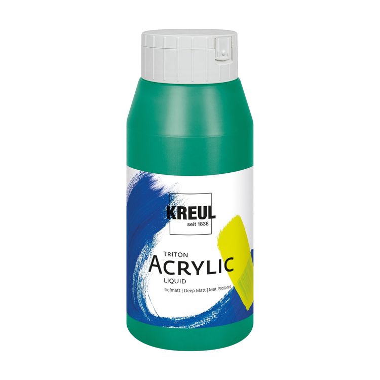 Produktbild: KREUL Acrylfarbe Triton Liquid tief matt t&uuml;rkisgr&uuml;n 750ml Flasche