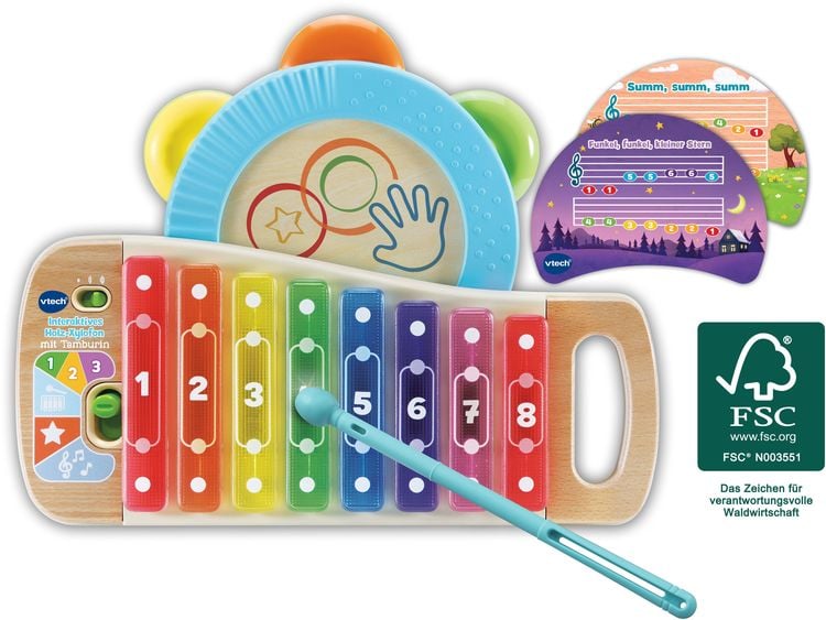 Produktbild: Vtech Baby - Interaktives Holz-Xylofon mit Tamburin