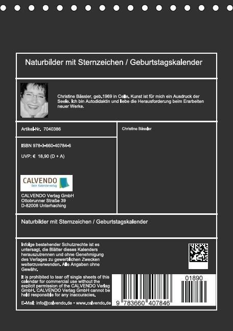 Produktbild: Naturbilder mit Sternzeichen / Geburtstagskalender (Tischkalender immerw&auml;hrend DIN A5 hoch)