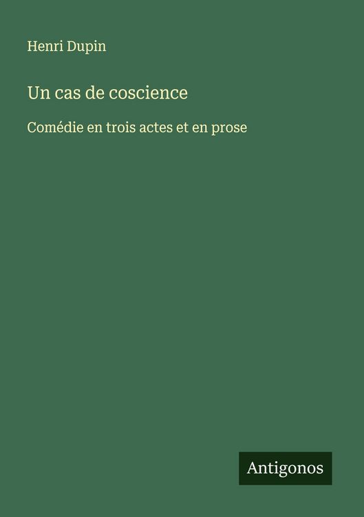 Produktbild: Un cas de coscience