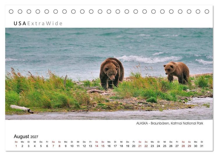 Produktbild: Entdeckungsreise durch ALASKA (Tischkalender 2027 DIN A5 quer), CALVENDO Monatskalender