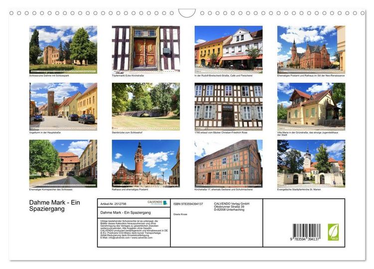 Produktbild: Dahme Mark - Ein Spaziergang (Wandkalender 2027 DIN A3 quer), CALVENDO Monatskalender