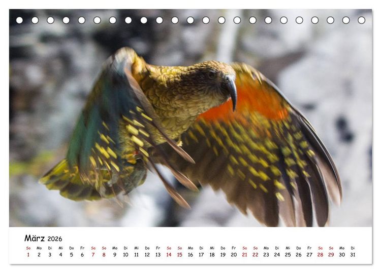 Produktbild: Neuseeland-Aotearoa, Land der wei&szlig;en Wolke (Tischkalender 2026 DIN A5 quer), CALVENDO Monatskalender
