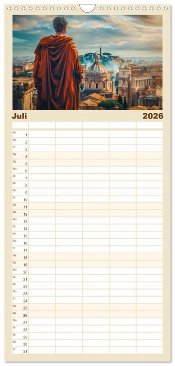 Produktbild: Familienplaner 2026 - Im Schatten des Kolosseums mit 5 Spalten (Wandkalender, 21 x 45 cm) CALVENDO