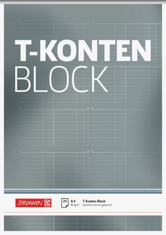 Produktbild: Brunnen T-Konten-Block A4 25Bl
