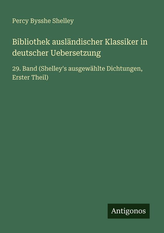Produktbild: Bibliothek ausl&auml;ndischer Klassiker in deutscher Uebersetzung