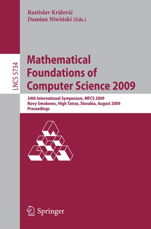 Produktbild: Mathematical Foundations of Computer Science 2009