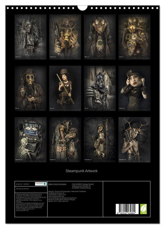 Produktbild: Steampunk Artwork (Wandkalender 2026 DIN A3 hoch), CALVENDO Monatskalender