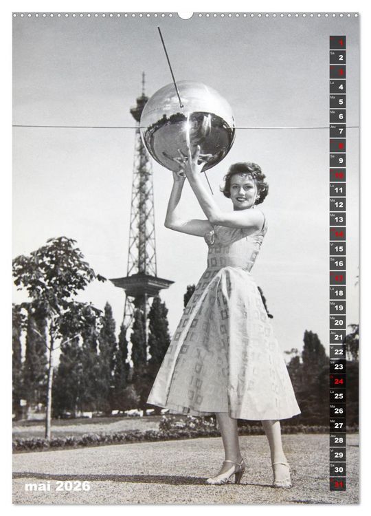 Produktbild: Deux mannequins des ann&eacute;es 1950 - Les jumelles Thea et Helga (Calendrier mural 2026 DIN A2 horizontal), CALVENDO calendrier mensuel