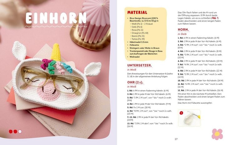 Produktbild: Brillies h&auml;keln: Niedliche Amigurumi-Brillenhalter | F&uuml;r Lese- und Sonnenbrillen