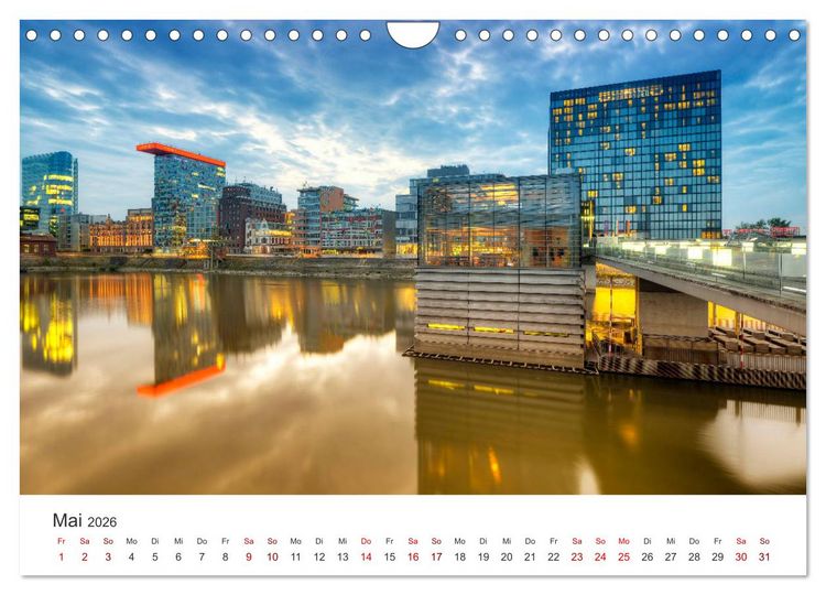 Produktbild: D&uuml;sseldorf - Tradition und Moderne am Rhein (Wandkalender 2026 DIN A4 quer), CALVENDO Monatskalender